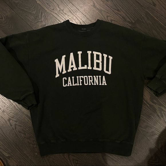 Brandy Melville Tops - Brandy Melville dark green Malibu sweatshirt